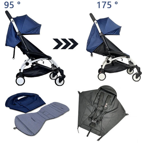 3pcs/set 175 Stroller Accessories Canopy Cover Seat Cushion Compatible With Babyzen YOYO  Cover Seat Mattress With Zipper Pocket