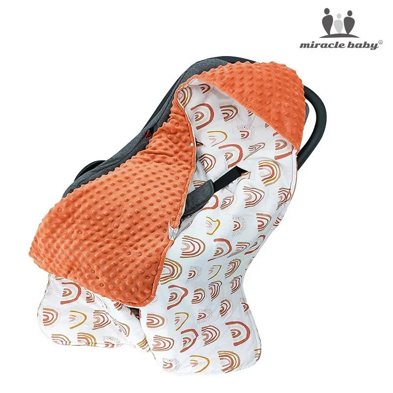 Soft & Warm Double Sided Baby Swaddle for Newborn 0-12 Months Thick Winter Baby Swaddle Blanket for Baby Stroller Car Seat Super