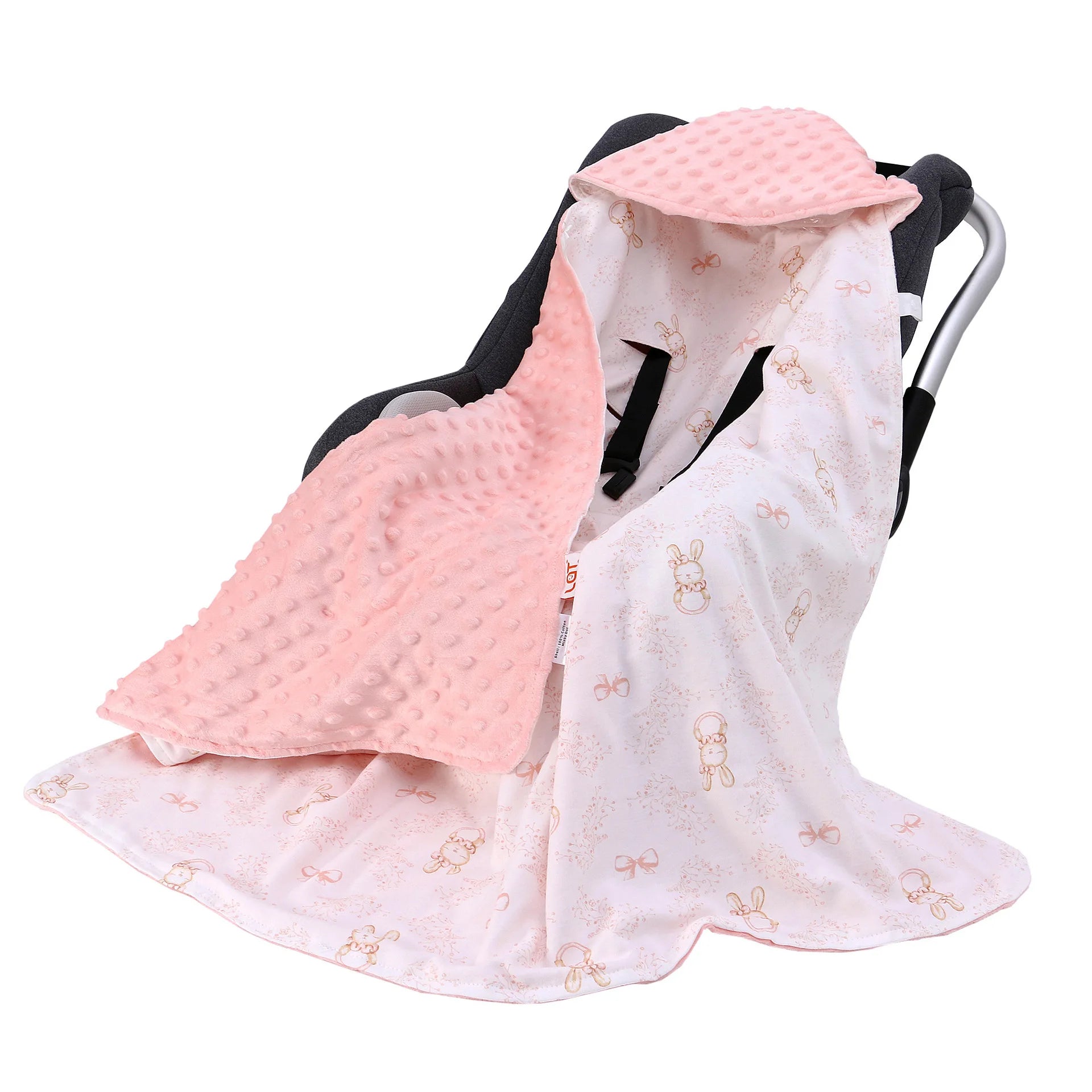 Soft & Warm Double Sided Baby Swaddle for Newborn 0-12 Months Thick Winter Baby Swaddle Blanket for Baby Stroller Car Seat Super