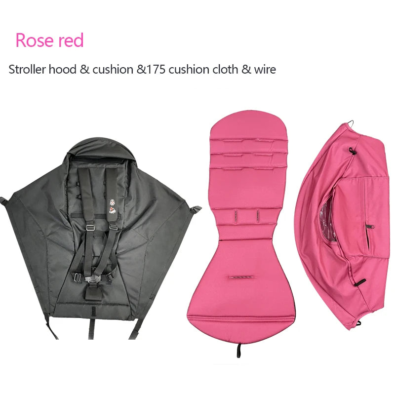 3pcs/set 175 Stroller Accessories Canopy Cover Seat Cushion Compatible With Babyzen YOYO  Cover Seat Mattress With Zipper Pocket