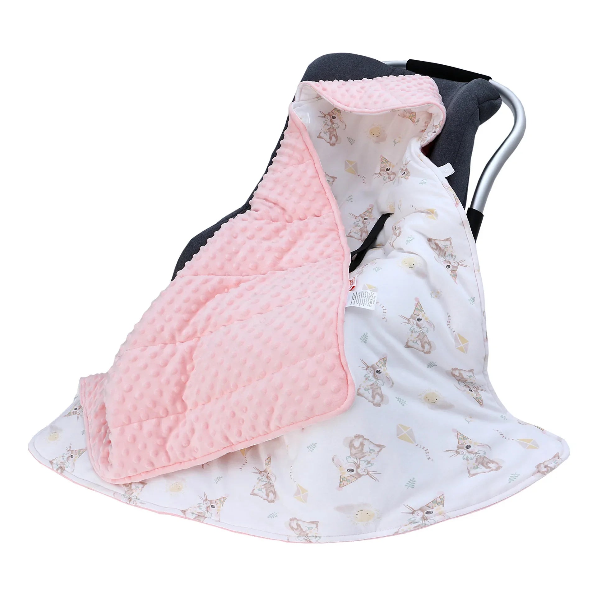 Soft & Warm Double Sided Baby Swaddle for Newborn 0-12 Months Thick Winter Baby Swaddle Blanket for Baby Stroller Car Seat Super