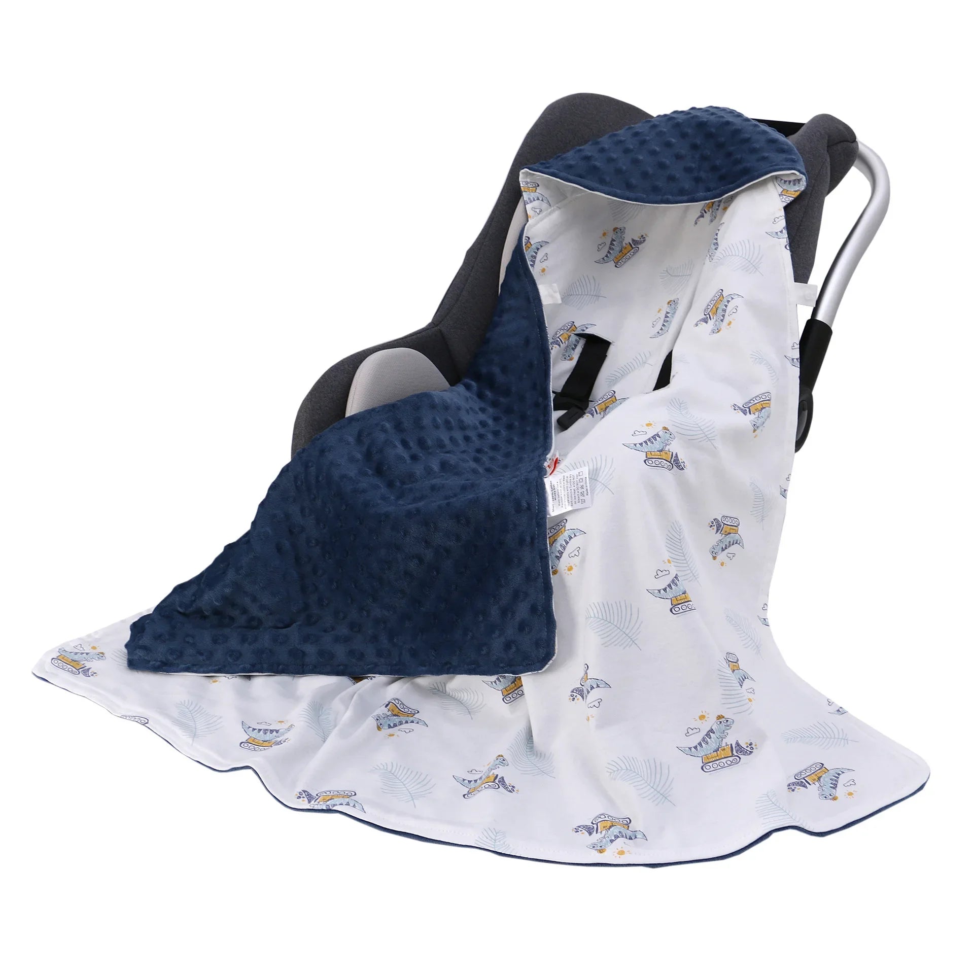 Soft & Warm Double Sided Baby Swaddle for Newborn 0-12 Months Thick Winter Baby Swaddle Blanket for Baby Stroller Car Seat Super